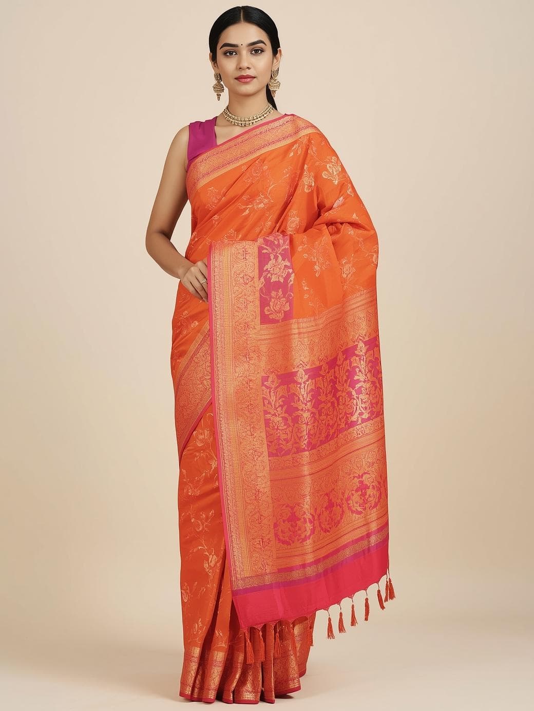 Golden Yellow Festival Paithani