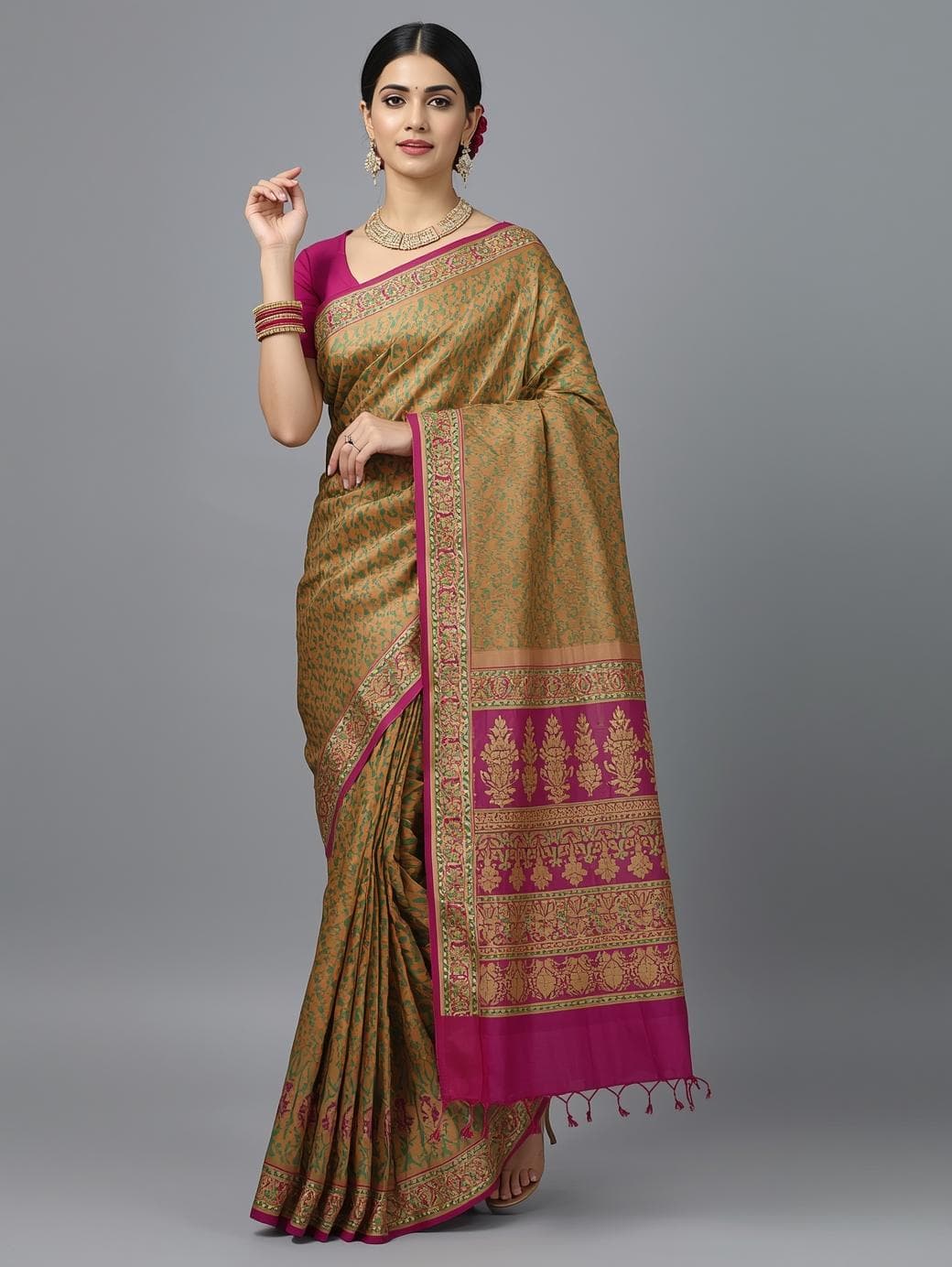 Maroon Classic Paithani